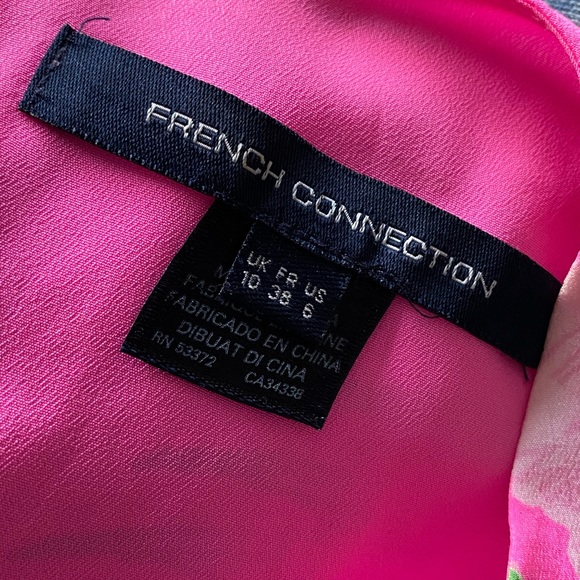 French Connection Pink Floral Silk Maxi Dress - 6 - Picture 5 of 6